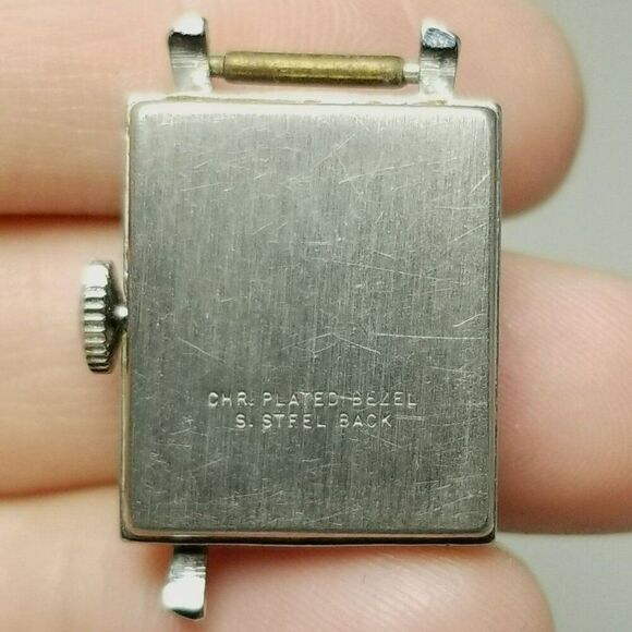 Vintage Timex Mechanical Chrome Plated Watch Face, AS IS Not Working Broken - Picture 5 of 9